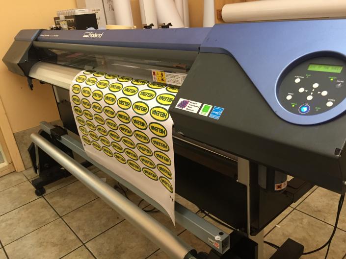 Our wide format printer offers us the ability to create various products: posters, decals on various materials, banners, magnets and more!  