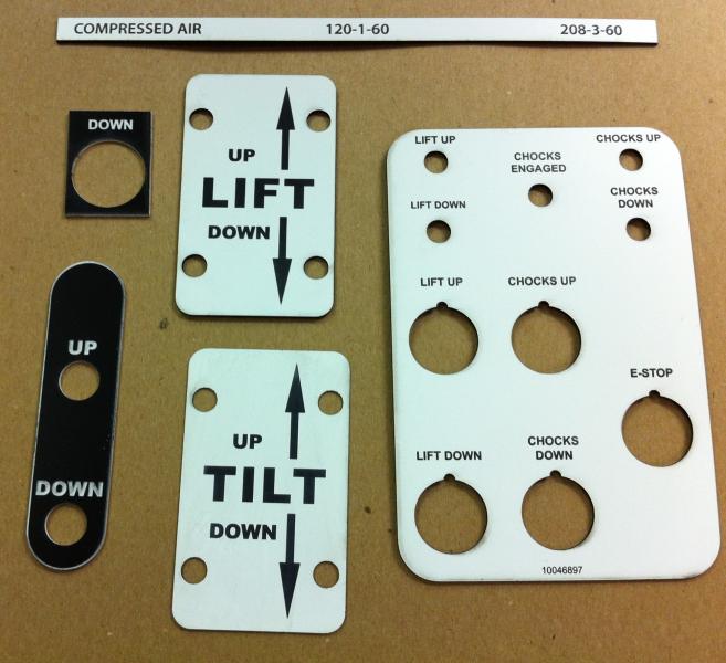 Plastic and metal face plates are perfect for heavy equipment and displays where durability and safety are important. 