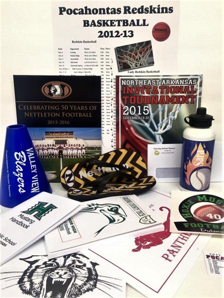 We print a wide array of products for schools and athletic teams: handbooks, posters, schedule cards, car decals, banners, sports programs, athletic programs, fundraiser coupons, and more!